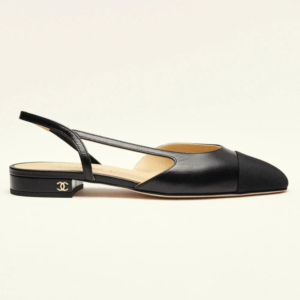 Chanel Classic Black Slingbacks - Picture 2 of 9